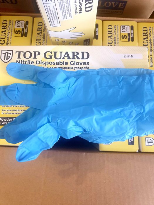 Сини нитрилни ръкавици син нитрил на едро