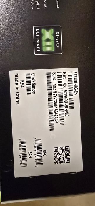 Видео карта ASUS EKWB GeForce® RTX™ 3080, 10GB GDDR6X, 320-bit