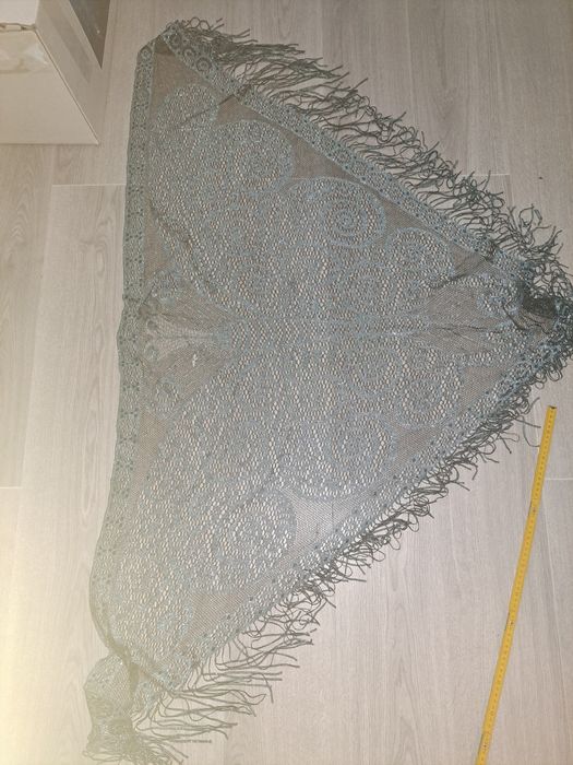 Șal de lurex albastru stralucitor