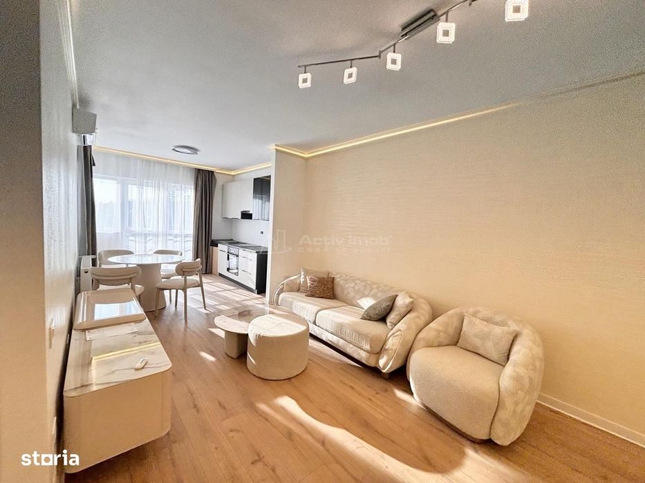 Apartament 3 camere bloc nou - 68 mp  util + balcon 10 mp - Mobilat si