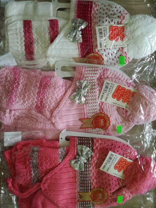 Нови детски комплект шал, шапка, ръкавички