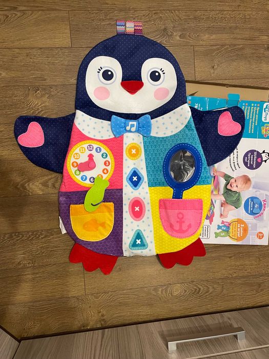 Килимче за игра за бебе Thinkle Stars Малкото пингвинче, със звуци