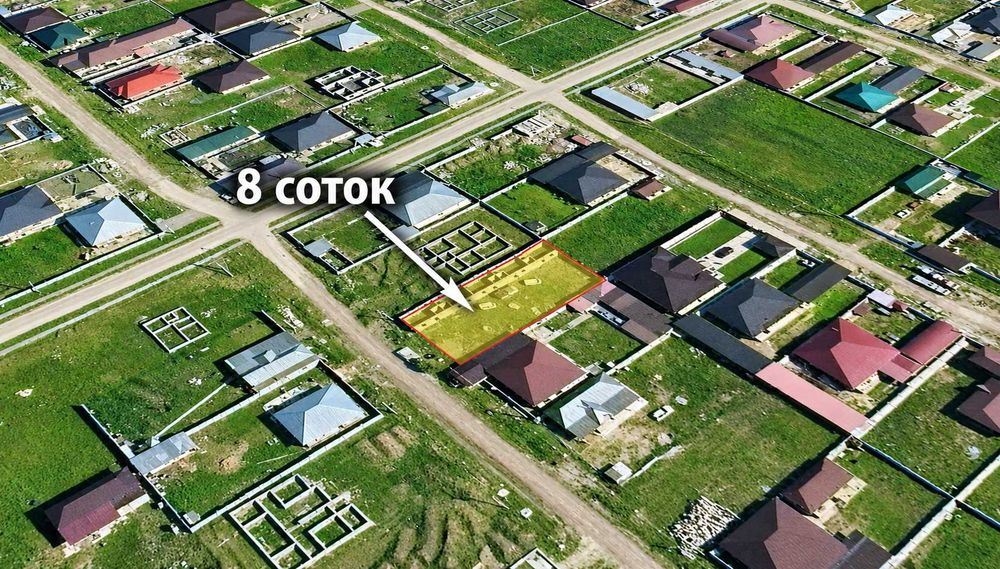 Продается земельный участок 8 соток в городе Шымкент, мкр Достык