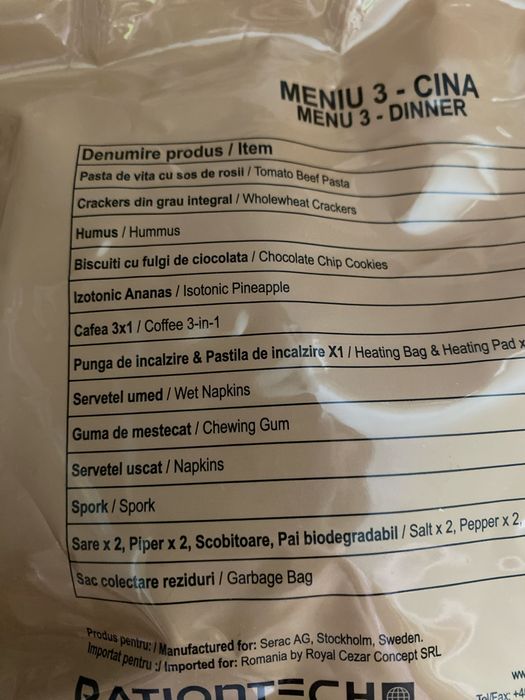 Kit drumetie pranz si cina