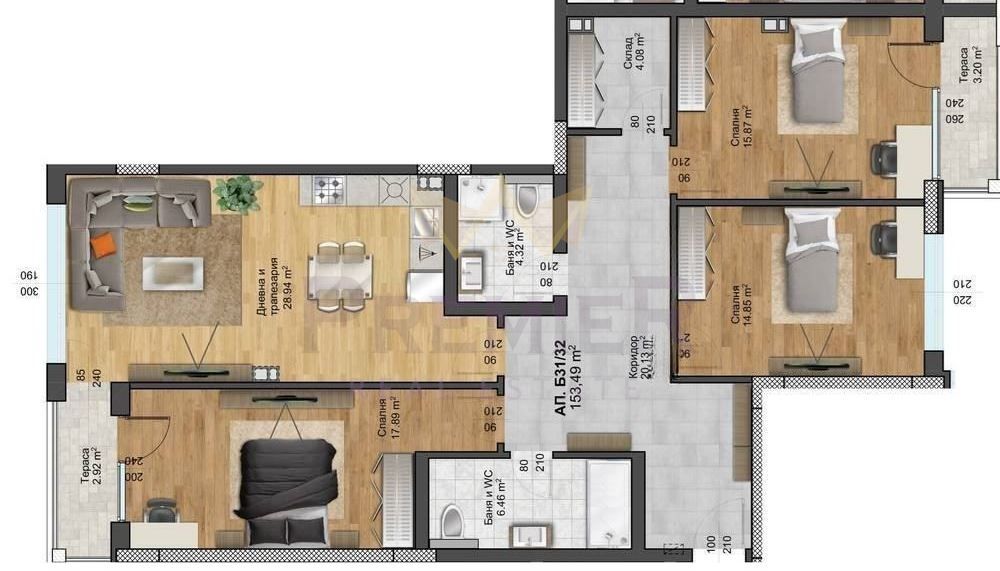Продава се Многостаен апартамент в Пловдив, Христо Смирненски - 166 кв.м за 1645 €/кв.м - Снимка #7