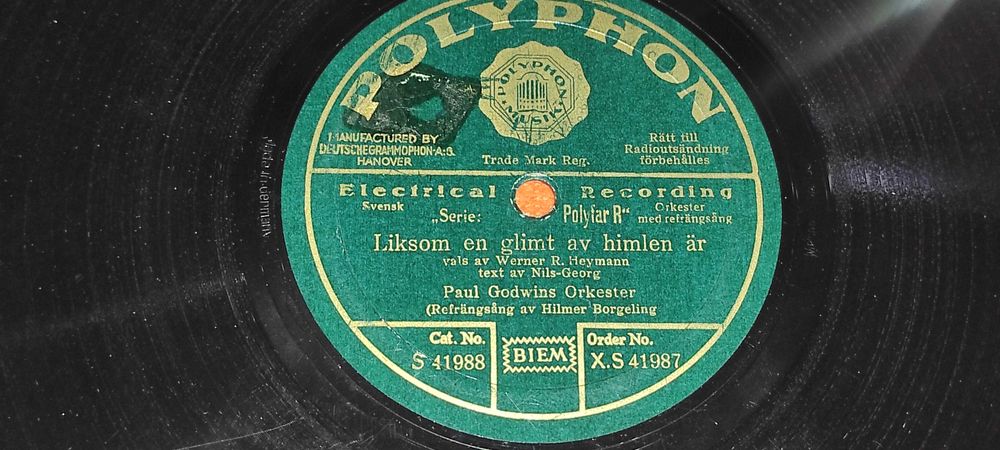 placa placi ebonita pt. gramofon patefon 25 cm -