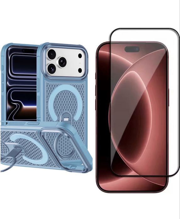Husa Magsafe TPU Hard + Folie Sticla Iphone 17/17/18 PRO/17/18 PRO MAX/17 AIR