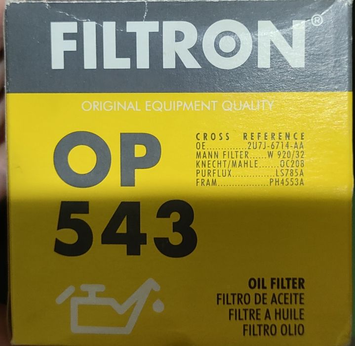 Продавам маслен филтър OP 543. Цена 10 лв.