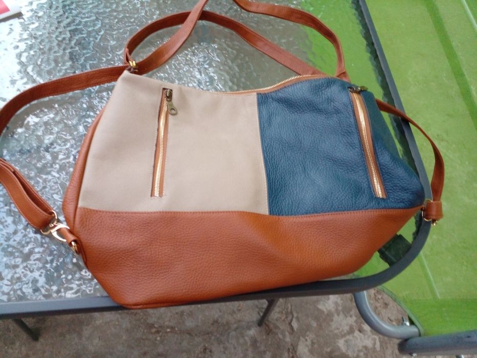 Geanta 2in 1 din piele naturala