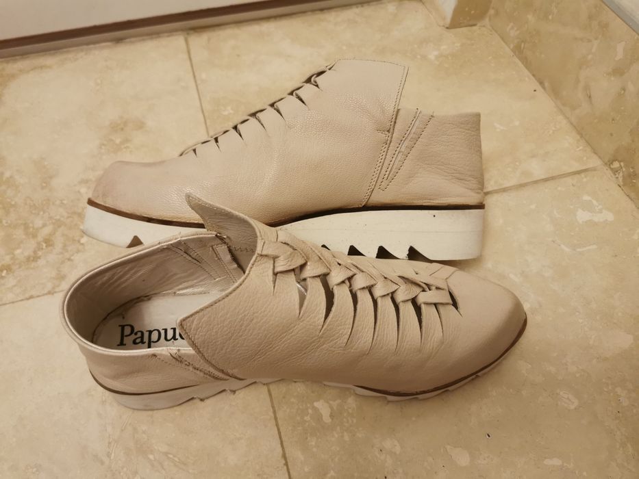 Pantofi piele naturala împletită Papucei masura 39