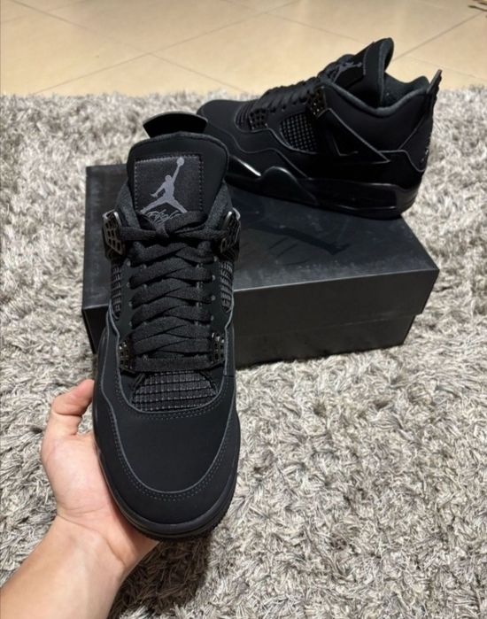 Jordan 4 Black Cat ,41, Negru, Noi in Cutie, Livrare Rapida