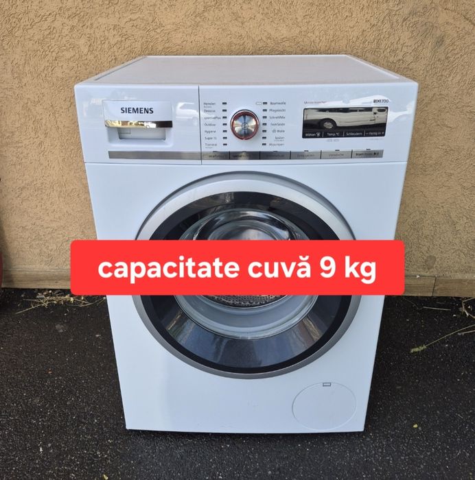 Masina de spalat rufe  Siemens.  Capacitate cuvă 9 kg. Impecabilă.  Import Germania.