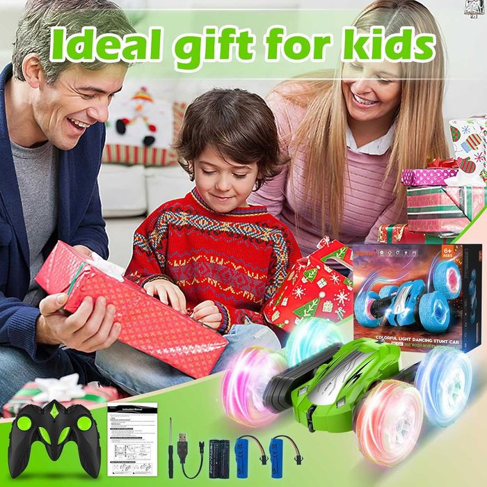 Дистанционно управлявана кола 3 4 5 6 7 8 9 години Игри LED мигаща RC играчка количка