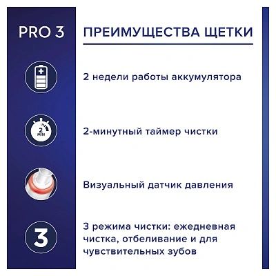 Электрическая зубная щетка ORAL-B Pro 3 3000
