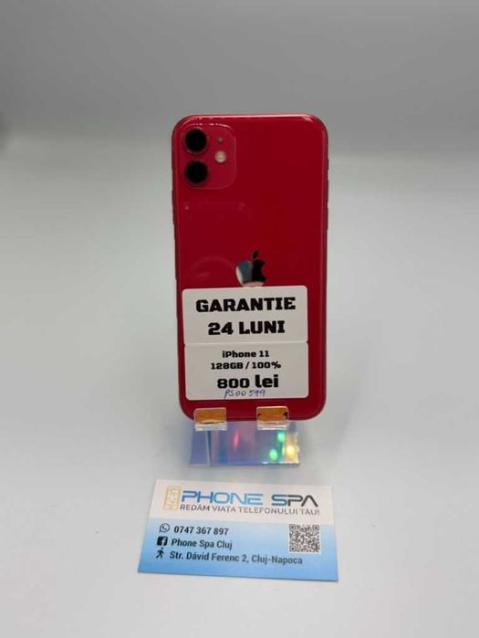 iPhone 11 128Gb 100%- Din magazin,cu garantie! RATE TBI !
