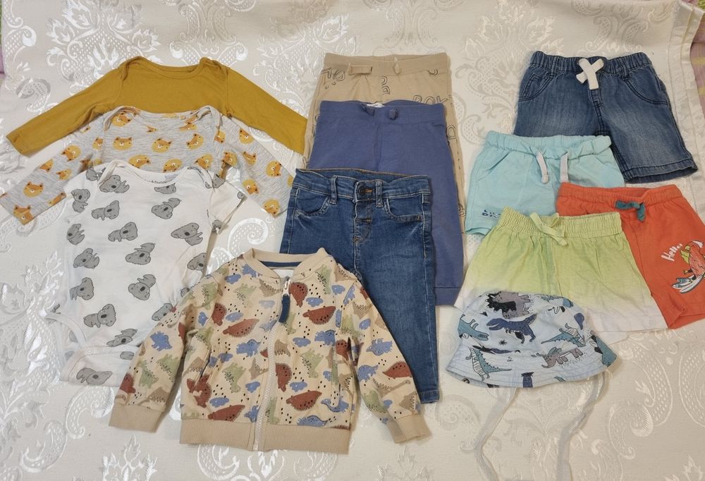 Лот летни дрехи за момче, 74 размер (12 броя)