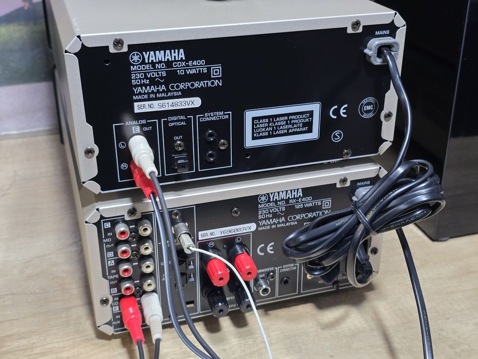 Sistem audio YAMAHA, receiver RX-E400, cd-player CDX-E400,boxe NX-E400