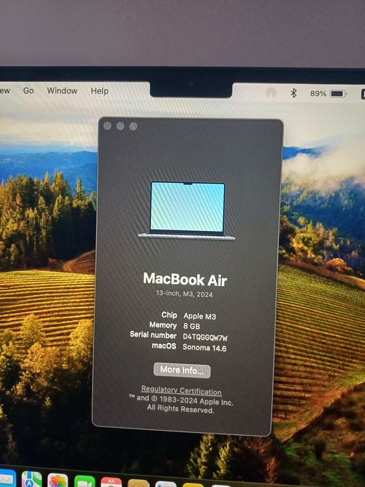 Macbook M3 8/256 идеал акб 97%