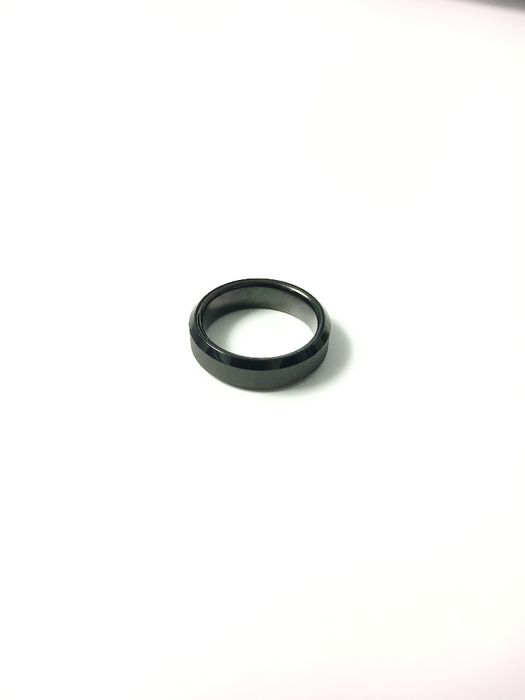 Inel negru lucios unisex