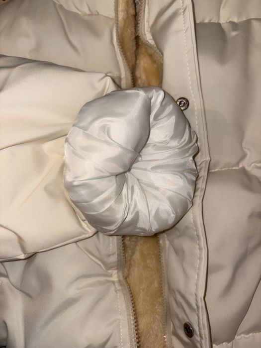 Куртка Белая оверсайз,теплая
