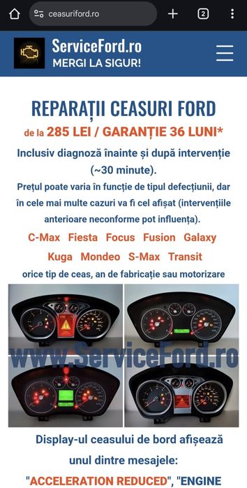 Cheie  FORD C-Max, Fiesta, Focus, Fusion, Kuga, Galaxy, Mondeo, S-Max