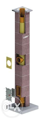 Cos fum ceramic LEIER izolat,transport gratuit, 7 metri, diametru 18cm