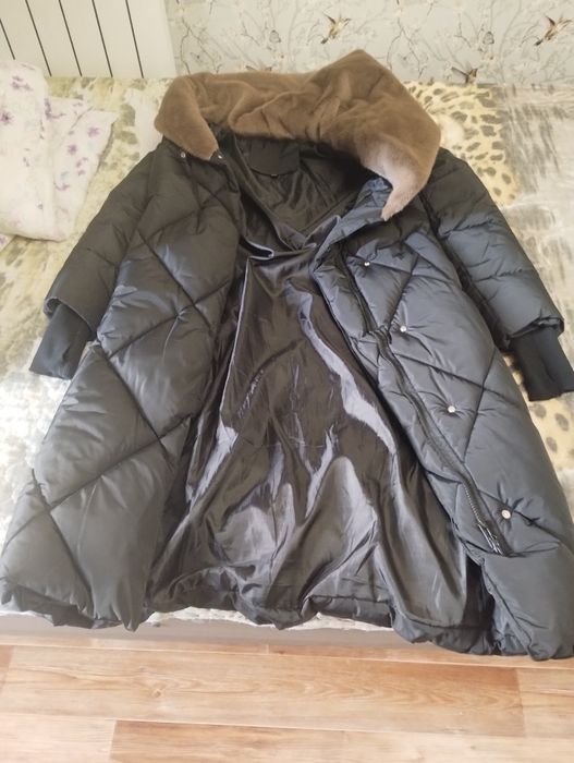 Пальто зимнее длинное