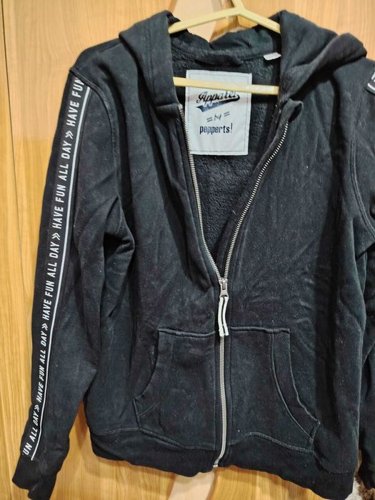 Hanorac negru cu fermoar (dama)