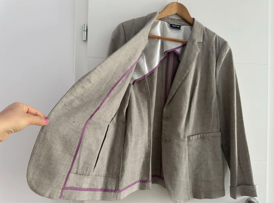 Sacou bej Taifun lână și viscoză