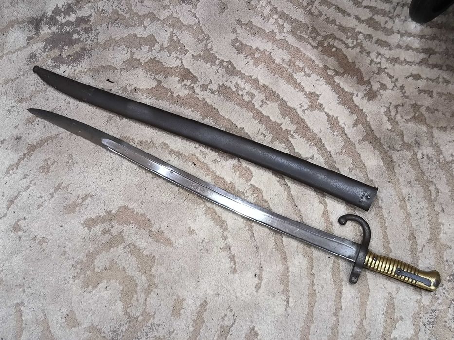 Френски щик нож байонет Шаспо Chassepot M1866 еднакви номера