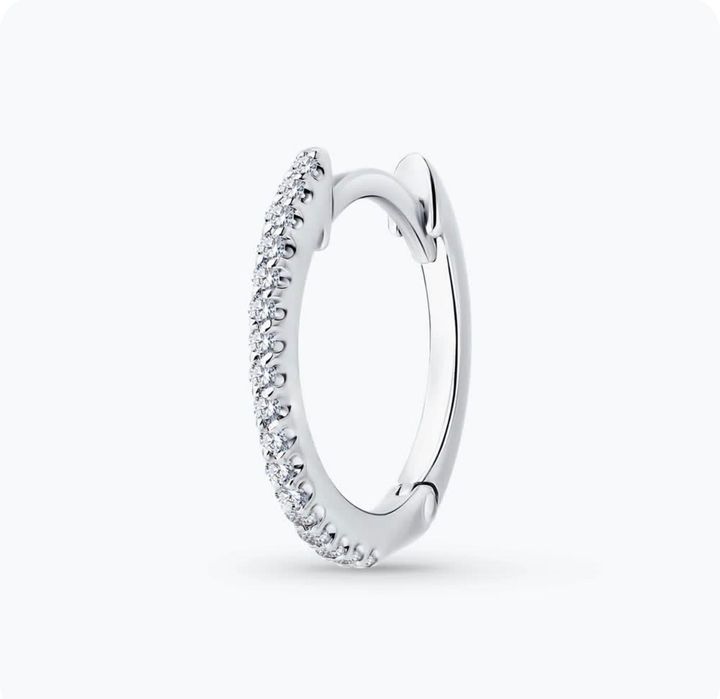 Серьги из белого золота с бриллиантами