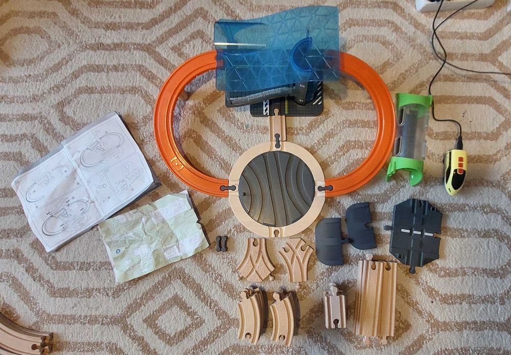 Set sine lemn+parcare+trenulet