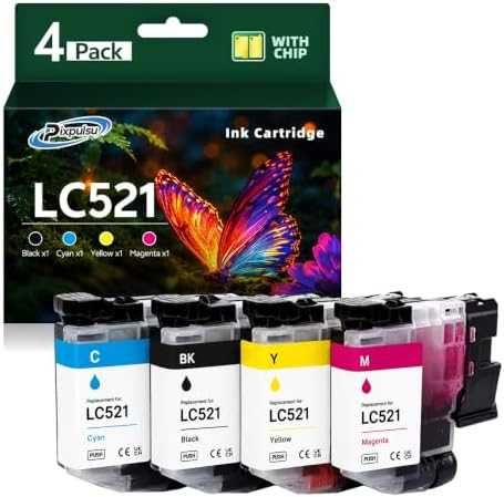 Нови LC521 мастилници 4 цвята за Brother DCP-J1260W J1310DW J1360DW принтер тонер мастило печат