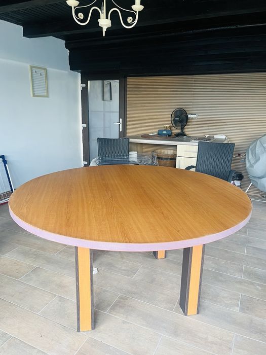 Masa lemn superba terasa interior-exterior bucatarie