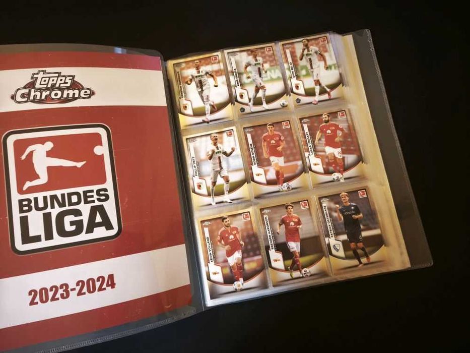 Set complet cartonase premium in album Topps Chrome Bundesliga 23-24