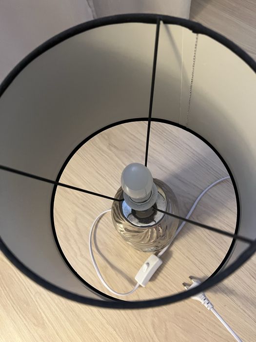 Lampa gri cu abajur