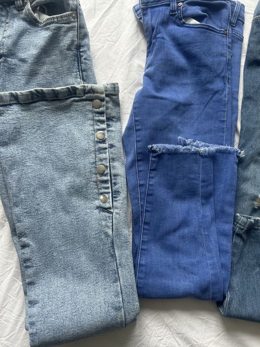 Лот Дънки скъсани, mom fit, различни