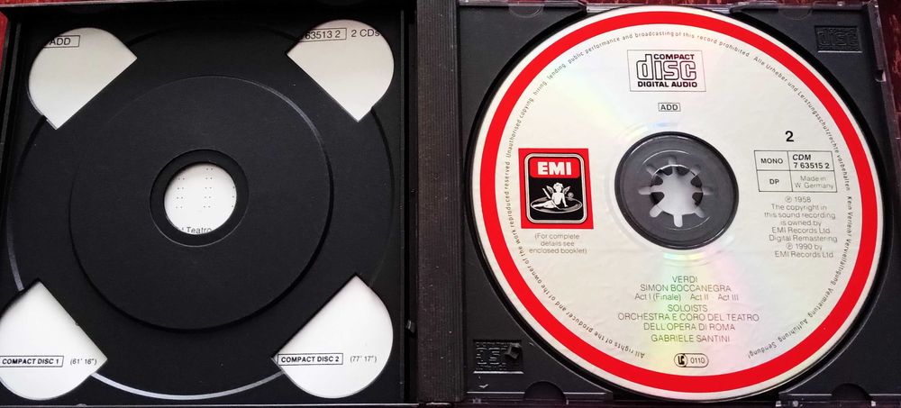 Компакт диск.Двоен диск.,,Симон Боканегра-Джузепе Верди.За ПОДАРЪК.