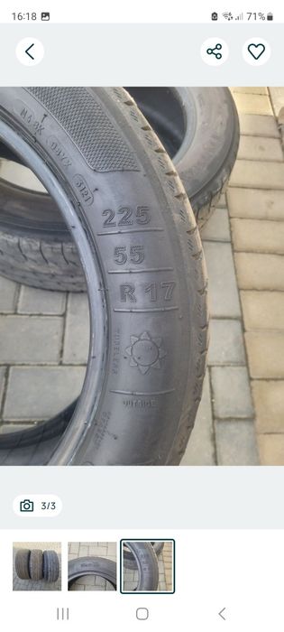 Vând 3 cauciucuri mărimea 225 55 r17