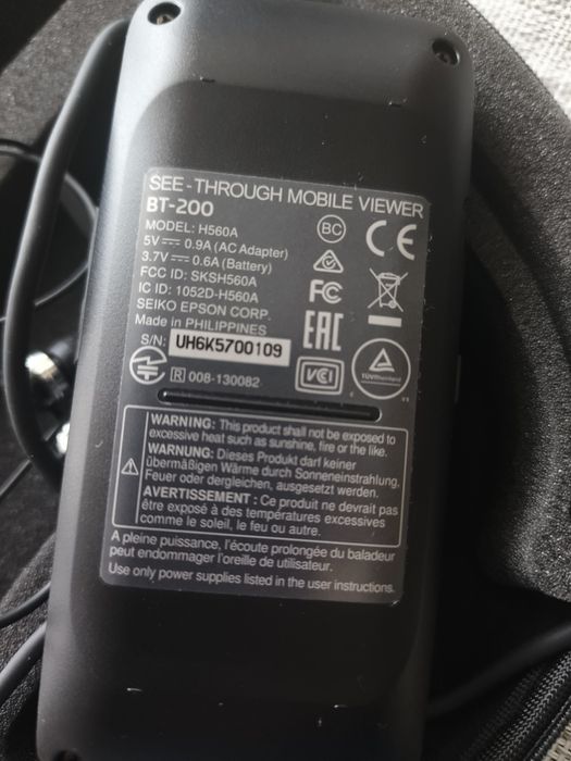 Ochelari AR Epson Moverio BT-200 + Controller – Headset Realitate Augm