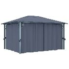 pavilion cort de gradina 3x4 cu perdele si plase tantari