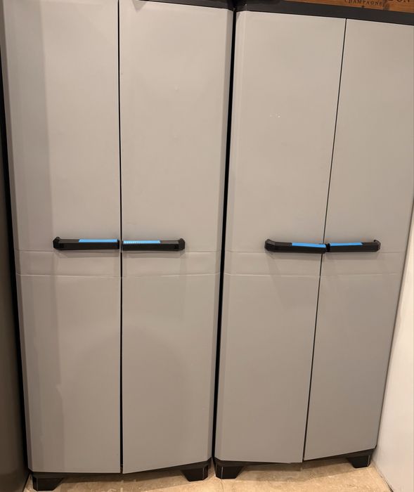 2 Buc x Dulap din plastic, pentru depozitare, 68 x 39 x 173 cm