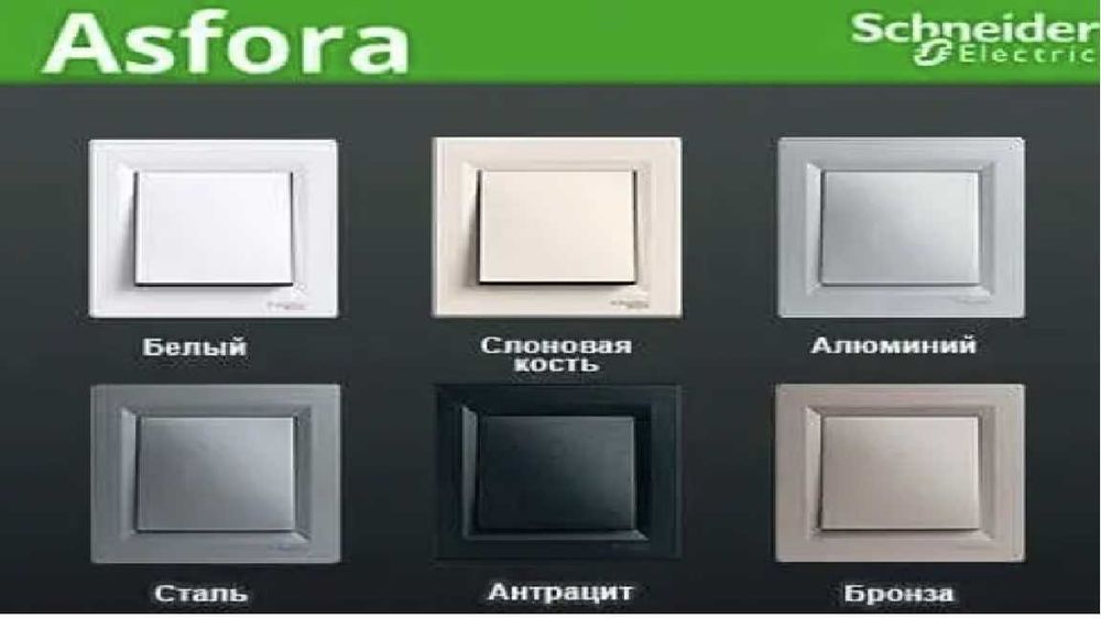 Розетки и выключатели Schneider ASFORA! Доставка в день заказа!