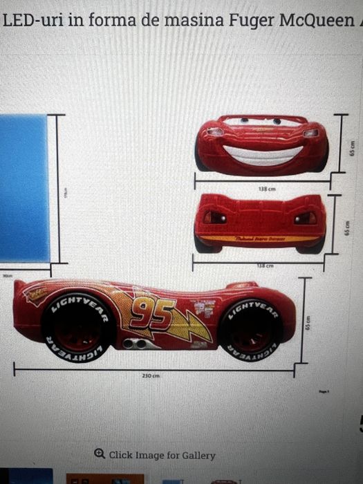Pat copii Fulger Mcqueen
