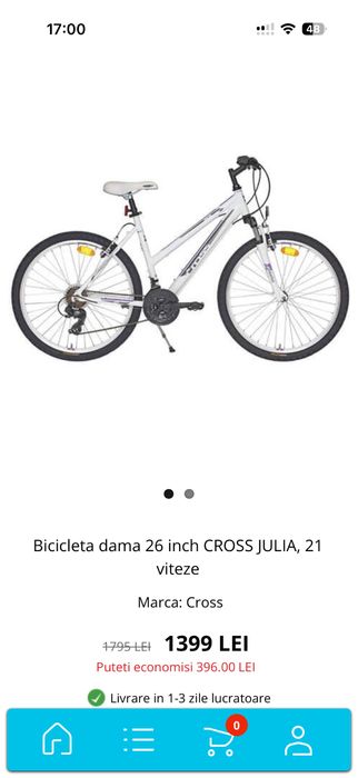Bicicleta dama 26 inch CROSS JULIA
