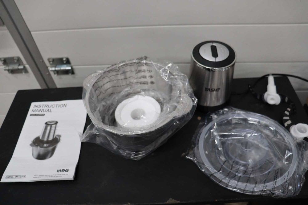 YASHE Мини кухненски робот, месомелачка, 500W, 1.8L, 2ск.