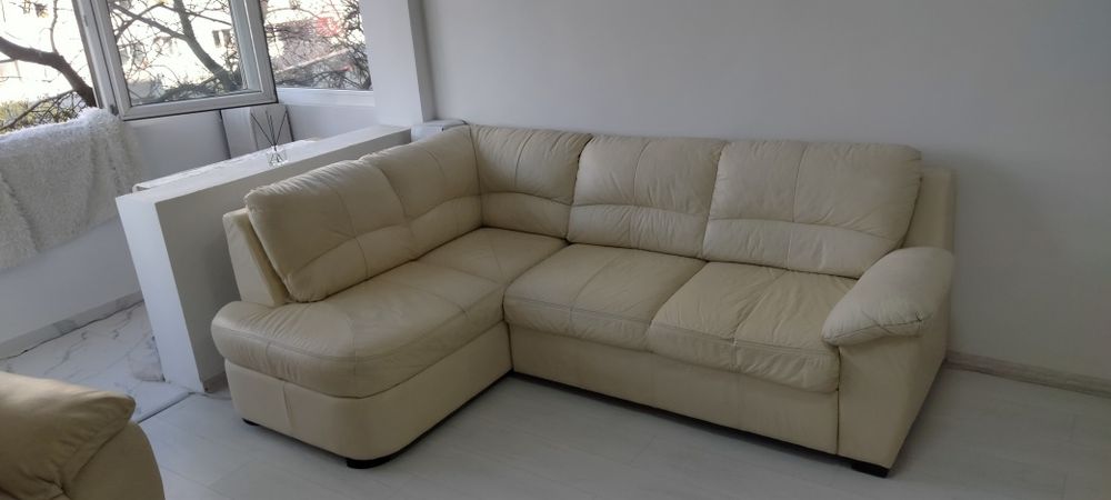 Colțar piele naturala extensibil 230L colț 160