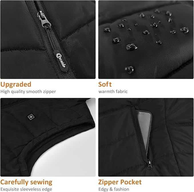 Vesta incalzita dama FERNIDA cu baterie USB 10000mAh - Marime XS