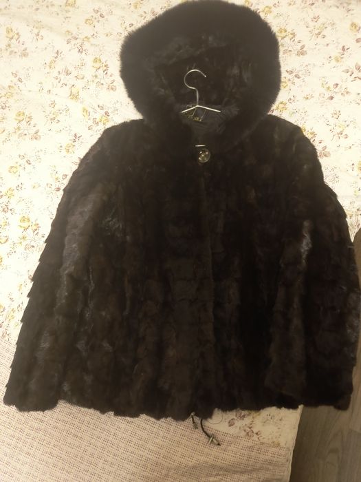 Полушубок из хвостиков норки 52-54