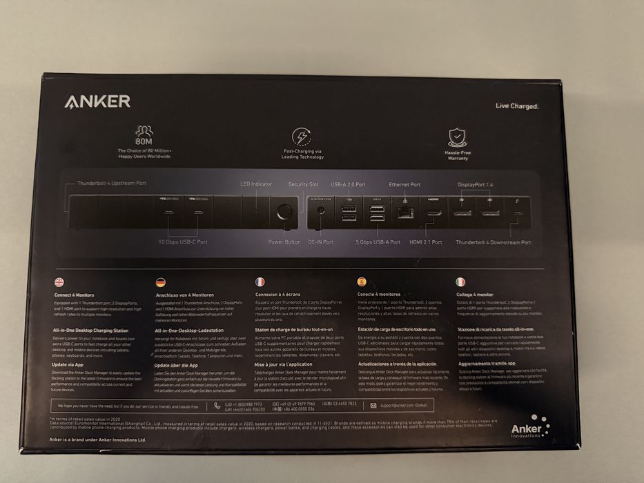 ANKER 778 THUNDERBOLT docking station (12-IN-1, THUNDERBOLT 4)